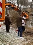 Snoeien riet visvijver  Wijnandsrade